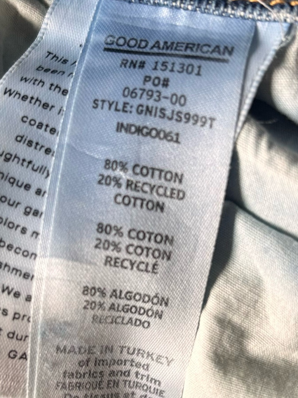 Good American 90s Wide Leg Straight Jeans NWT 8/29 Distressed Raw Hem - Picture 7 of 13